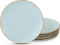 famiware Jupiter Dinner Plates Set of 6, 10.5 Inch Plate Sets, Microwave and Dishwasher Safe, Scratch Resistant, Kitchen Plates Perfect Serving Dishes, Light Blue