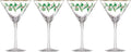 Lenox 893570 Holiday Decal 4-Piece Martini Glass Set, Christmas Dinnerware, Hosting