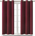 BGment Blackout Curtains for Bedroom - Grommet Thermal Insulated Room Darkening Curtains for Living Room, Set of 2 Panels (38 x 54 Inch, Burgundy)