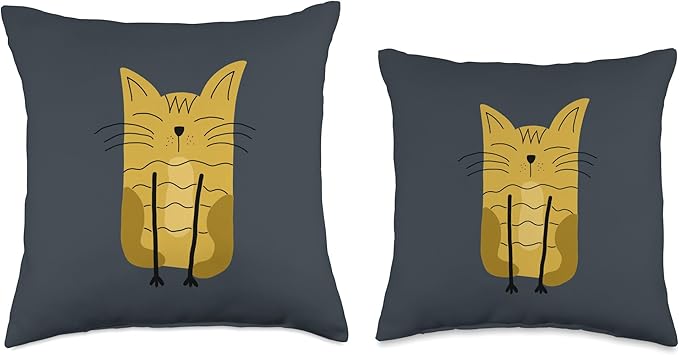 Cute Scandinavian Animals Designs Mom Scandinavian Lover Boho Cats Throw Pillow, 16x16, Multicolor