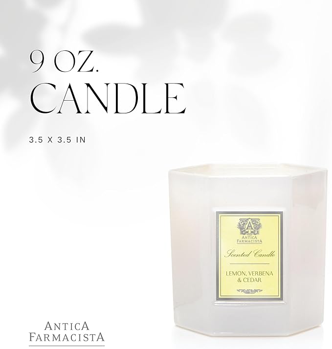Antica Farmacista Three-Wick Candle - Decorative Home Candle - Long-Lasting & Premium Scented - Luxury Gift - Lemon, Verbena & Cedar, 9 oz