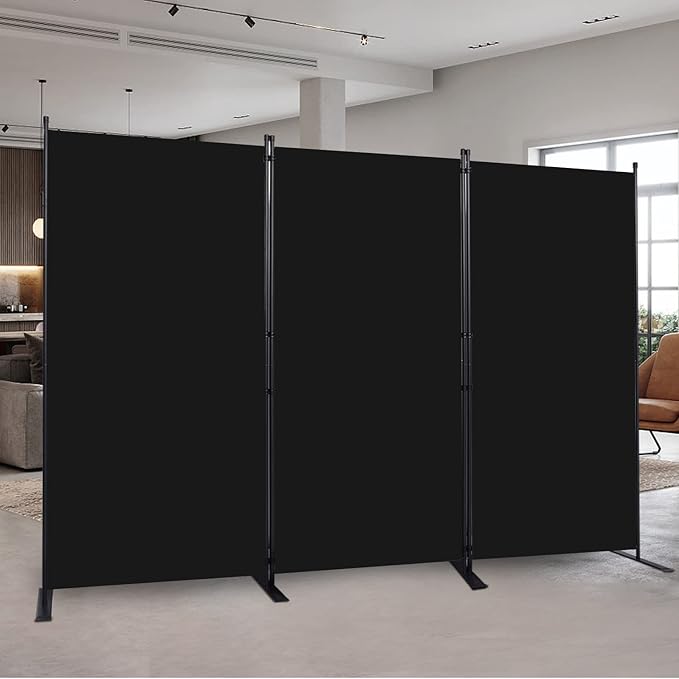 Room Divider 6FT Portable Room Dividers and Folding Privacy Screens, 102'' W Fabric Divider for Room Separation, 3 Panel Partition Room Dividers Freestanding Wall Divider Screen for Dorm Studio Office