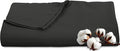Royale Linens 300 Thread Count 100% Long Staple Combed Cotton Flat Sheet - Super Soft - Top Sheets - Full Flat Sheet Sold Separately - Breathable, Cool & Crisp Percale Sheets Only (Twin XL, Black)