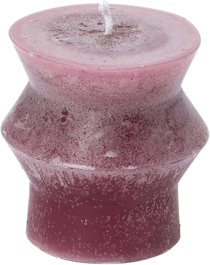 Creative Co-Op Unscented Totem Pillar, Pinot Candles, 3" L x 3" W x 3" H, Purple