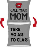 College Dorm Decor, Funny Call Your Mom Pillow Covers 18x18 Double-Sided, Back to School Gifts for Students, Gifts for College Students Girls Boys Freshmen, Dorm Room Accessories（Grayness）