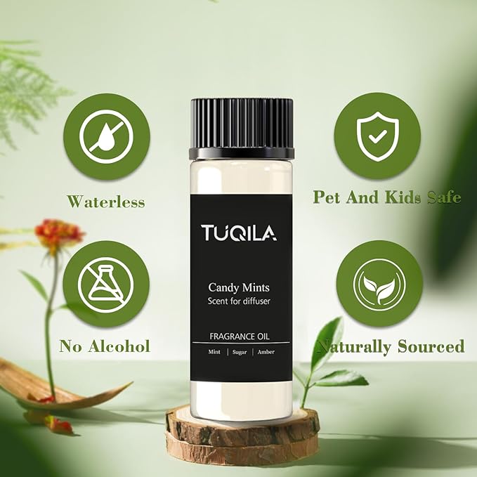 Hotel Waterless Diffuser Oil Candy Mints 20ML Sampler for Festival & Christmas, Essential Scent Oil Usage Cold Air Waterless Diffuser, Luxury Scents Oils Fragrance for Home