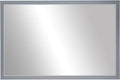 Frame My Mirror Silver Bathroom Mirror for Wall, 28" x 36" Brushed Chrome Bathroom Vanity Mirror, Made in USA, Hangs Horizontally or Vertically, Ellis Design