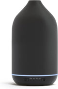 SALKING 200ml Ceramic Diffuser, Stone Essential Oil Diffuser, Ultrasonic Aromatherapy Diffusers with 7-Color LED Lights Timers, for Office Bedroom Home (Black)
