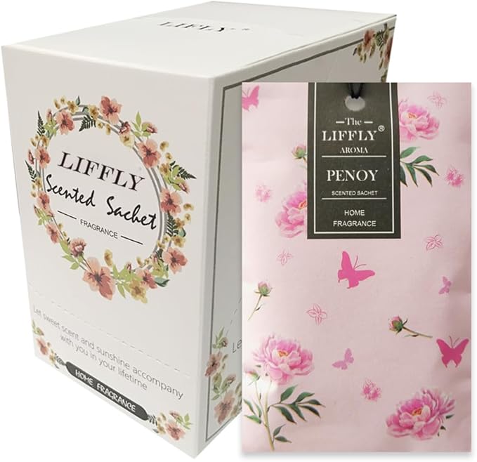 14 Packs Peony Scented Sachets for Drawers and Closets Gift