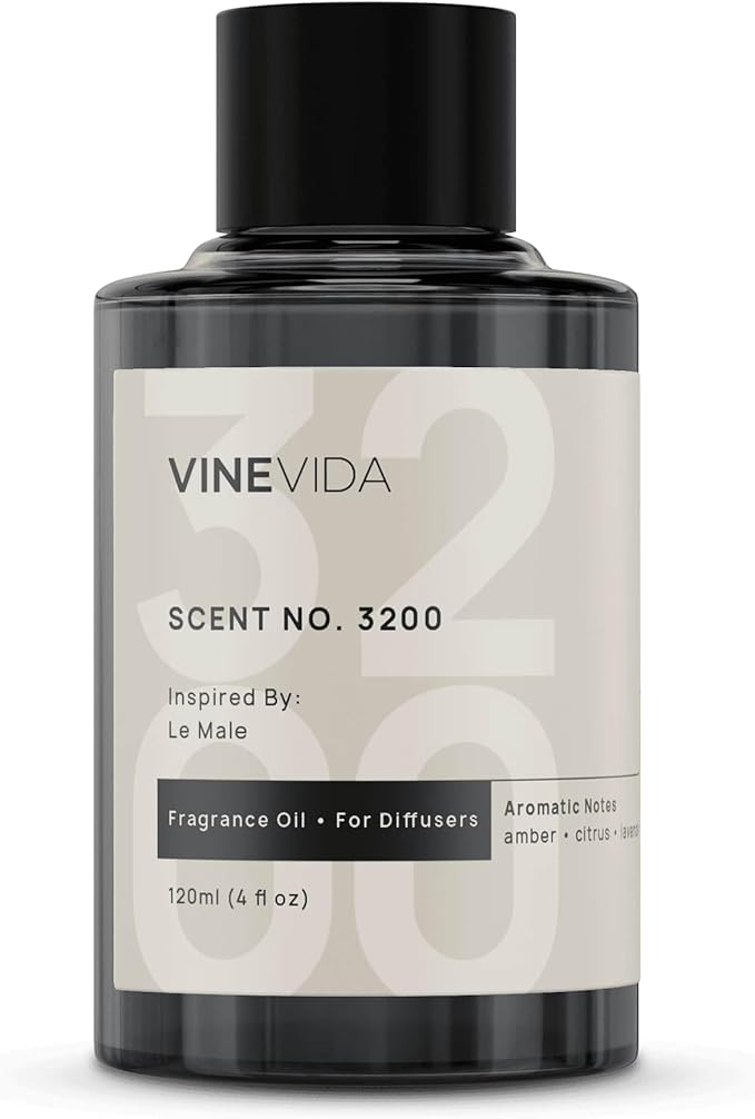 VINEVIDA [4 Fl Oz] Scent NO. 3200 Fragrance Oil for Cold Air Diffusers, Aromatic Notes of Lavender, Bergamot, Mint & Cinnamon Essential Oils for Diffuser Oil Refill & Air Freshener Spray