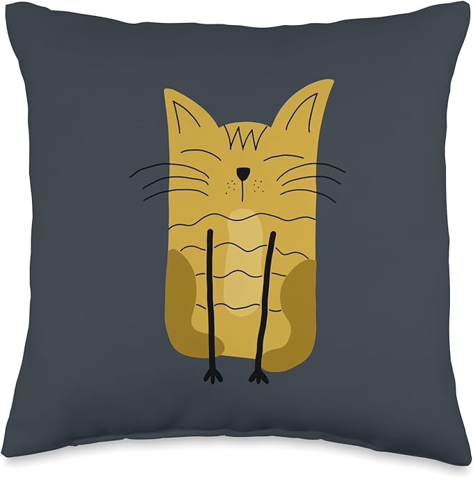 Cute Scandinavian Animals Designs Mom Scandinavian Lover Boho Cats Throw Pillow, 16x16, Multicolor