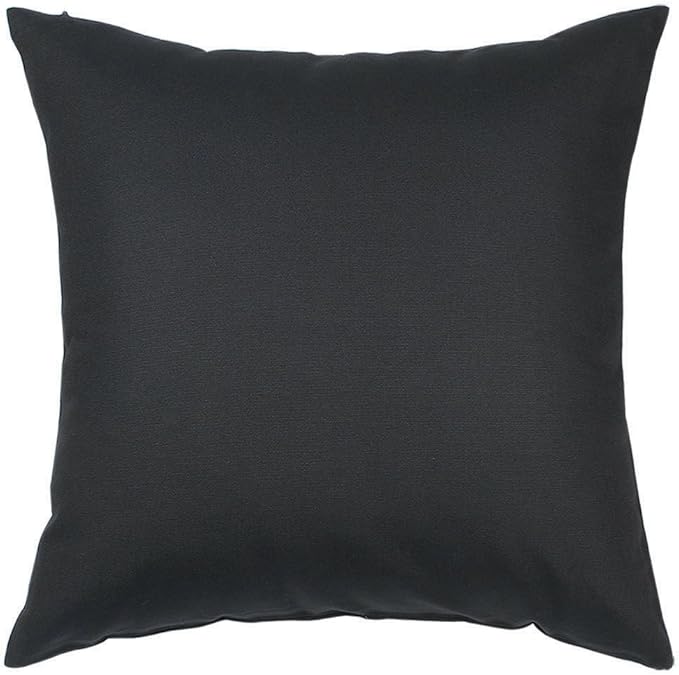 TangDepot Handmade Decorative Solid 100% Cotton Canvas Throw Pillow Covers/Cushion Covers, 45 Colors Available - (20" x20" , Charcoal Gray, 2 Count (Pack of 1))