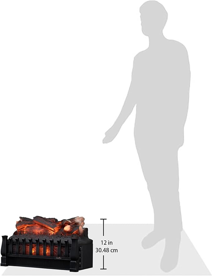 duraflame Electric Log Set 400 Sq Ft Heater, Faux Logs Insert with Lifelike Flames for Existing Fireplaces, Remote Control Included