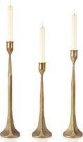 Gold Taper Candle Holder 3-Pack - Elegant Candlestick Holders for Wedding, Table, Party Decor - Holds 3/4 inch Taper Candles