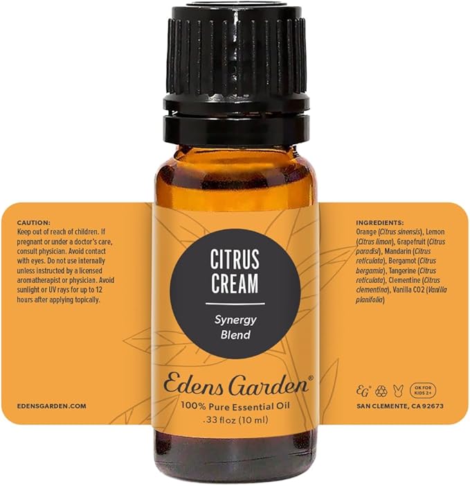 Edens Garden Citrus Cream Essential Oil Blend- 100% Pure Premium Grade, Undiluted, Natural, Therapeutic, Aromatherapy, The Best for Diffusing, Candle, Laundry, Humidifiers 10 ml (.33 fl oz)