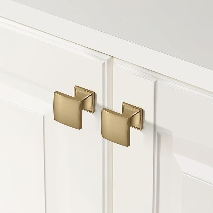 Khtumeware 2 Pack 3-3/4 Inch Cabinet Handles - Champagne Bronze Cabinet Pulls & Warm Brass Drawer Pulls