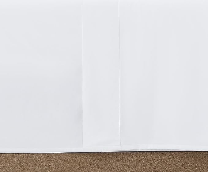 Linen Closet Organic 100% Cotton Twin XL Bed Sheet 3 Pcs Set– Arctic White Crisp Percale, Deep Pocket up to 16” – Lightweight, Breathable & Naturally Cooling – Ideal for College Dorm, Soft & Comfy
