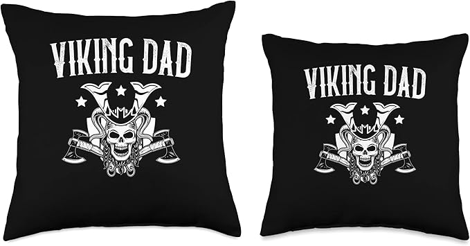 Viking Dad Pagan Scandinavian Berserker Norsemen Throw Pillow