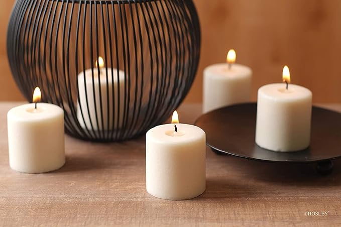 Hosley Unscented White Votive Candles, 72-Pack – Clean-Burning, Long-Lasting 10-12 Hour Burn – Ideal for Weddings, Home Décor, Spa, Events – Bulk Value for Versatile Use
