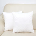 2 Packs Throw Pillow Covers, Neutral Decorative Couch Pillow Cover for Living Room Bed Sofa Rustic Farmhouse Boho Home Decor, Soft Plush Cushion Case Slipcover (White, 16"x 16")