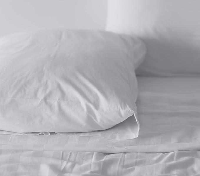 RUVANTI 100% Cotton California King Sheet Sets, 4 Pieces, Soft & Breathable Percale Weave Bedding, Deep Pocket 14", Hotel Standard, Crisp Cool Feel & Durable, Perfect Dyed Sheets, Quiet Gray