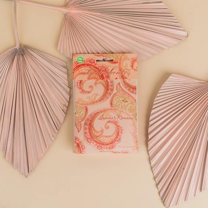 Willowbrook | Fresh Scents Scented Sachet Packet | Summer Romance | Air Freshener Bags for Drawers, Closets, Cars | 6 Pack | Long Lasting Home Fragrance