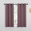 NICETOWN Bedroom Curtain Panels Blackout Draperies, Dry Rose, 1 Pair, 34 by 45-inch, Thermal Insulated Solid Grommet Blackout Curtains/Drapes