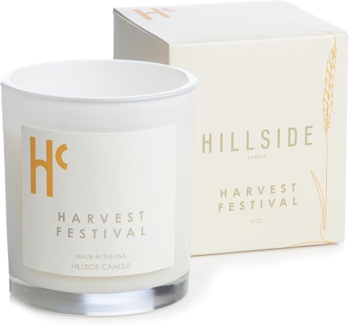 Long-Lasting Harvest Festival Fragrance - Single Wick Scented Candles - Up to 60 Hour Burn Time, Cruelty-Free Soy Candle Wax Blend - Pumpkin Fragrance, Notes of Amber & Orange (9 oz)
