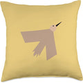 Cute Scandinavian Animals Designs Minimalistic Scandinavian Bird Lover Throw Pillow, 18x18, Multicolor