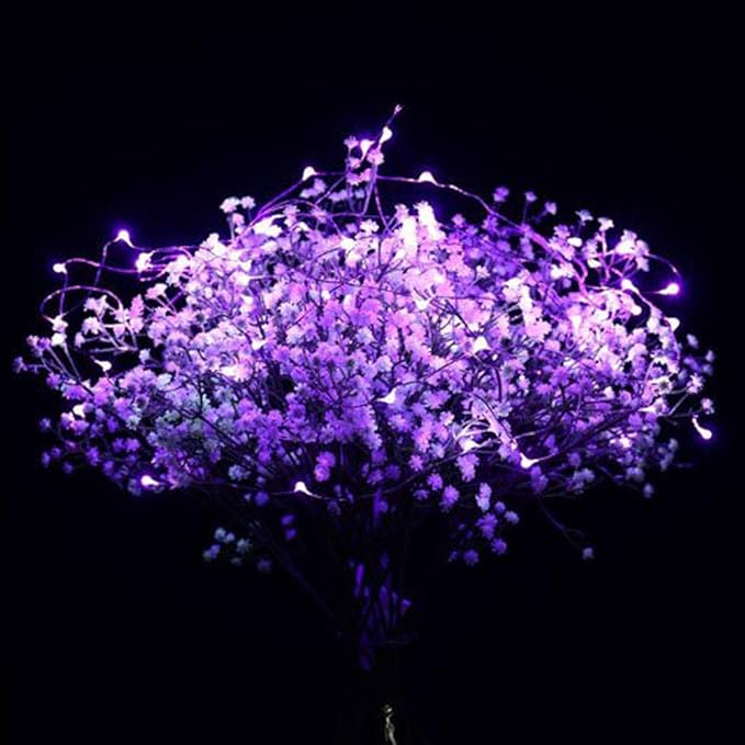 16 Packs Fairy Lights Battery Operated(Batteries Included),10.2FT 30LEDs Copper Wire Firefly Lights,Mini Starry String Lights for Mason Jars Wedding Party DIY gift Christmas Decor (Purple Fairy Light)