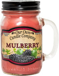 Our Own Candle Company, Mulberry Scented Mason Jar Candle, 100 Hour Burn Time, Made in The USA - 13 Ounces