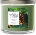 Yankee Candle 3 Wick Candle Jar, Scented Candle with up to 40 Hours of Burn Time, Premium Plant Wax Blend for Consistent Long Lasting Scent from First to Last Burn, Balsam & Cedar