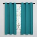 NICETOWN Room Darkening Curtains 63 inch Length 2 Panels, Thermal Insulated Grommet Blackout Curtains for Modern Casual Elegant Bedroom Kids Room Theme Decoration (Peacock Teal, 2 Pieces, W42)