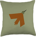 Cute Scandinavian Animals Designs Minimalistic Scandinavian Bird Lover Throw Pillow, 18x18, Multicolor