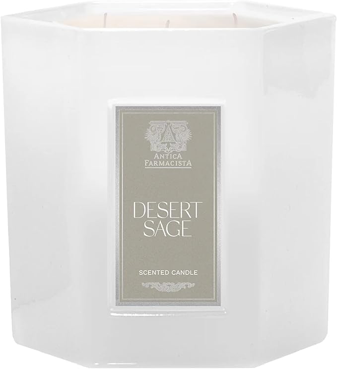 Antica Farmacista Three-Wick Candle - Decorative Home Candle - Long-Lasting & Premium Scented - Luxury Gift - Desert Sage, 25 oz