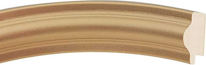 OVALCREST Round Beveled Wall Mirror for Home Decor - Philadelphia Style - Gold Spray - 18x18 Outside Dimensions