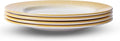 Portmeirion Potter's Mist Dinner Plate (Set of 4) - 8" Earthenware Plates with Classic Mist Rim - Microwave, Dishwasher, Freezer, Oven Safe - Ideal Modern Dinnerware Set (Yellow Mist)