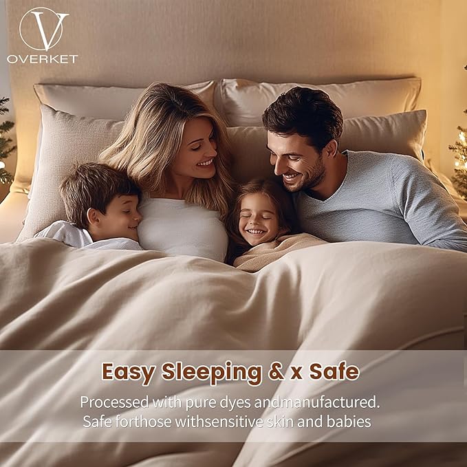 100% Linen Sheet Set Cal King Size Extra Deep Pocket Fits 18-24 Inch Mattress, Breathable & Soft, Smooth 6-Piece Set for Thick Mattresses Hotel Luxury Bedding（Cal King, Linen）