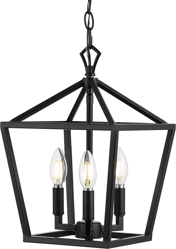 JONATHAN Y JYL7601A Pagoda Lantern Dimmable Adjustable Metal LED Pendant Classic Traditional Farmhouse Dining Room Living Room Kitchen Foyer Bedroom Hallway, 10 in, Oil Rubbed Bronze