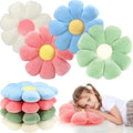 Coume 4 Pcs Flower Pillows 15" Cute Plush Flower Throw Pillows Daisy Floor Seat Cushion for Bed Sofa Couch Chair Classroom Corner Office Christmas Room Decor(Pastel)