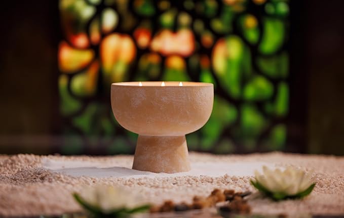 BLUEME Renew - Ivy & Rose, Luxury Candle w/Essential Oils, 3 Wick, Hand-Poured Soy, Cotton Wick, Ceramic