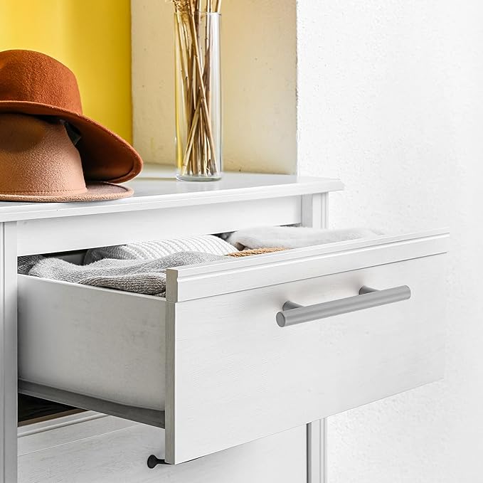 Ravinte 60 Pack | 5 Inch Cabinet Pulls Grey Stainless Steel Kitchen Drawer Pulls Cabinet Handles 5 InchLength, 3 Inch Hole Center