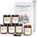 Fall Candles Set - 6 Pack Candles for Home Scented, Fall Scented Candles for Autumn Gift Home Decoration, Natural Non Toxic Soy Candle Gifts for Women, Cinnamon Apple/Autumn Wreath