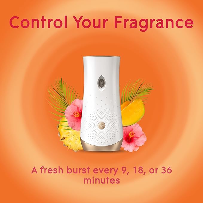 Glade Automatic Spray Air Freshener Refill, Scented Air Freshener for Home and Bathroom, Hawaiian Breeze, 6.2 Oz, 3 Count