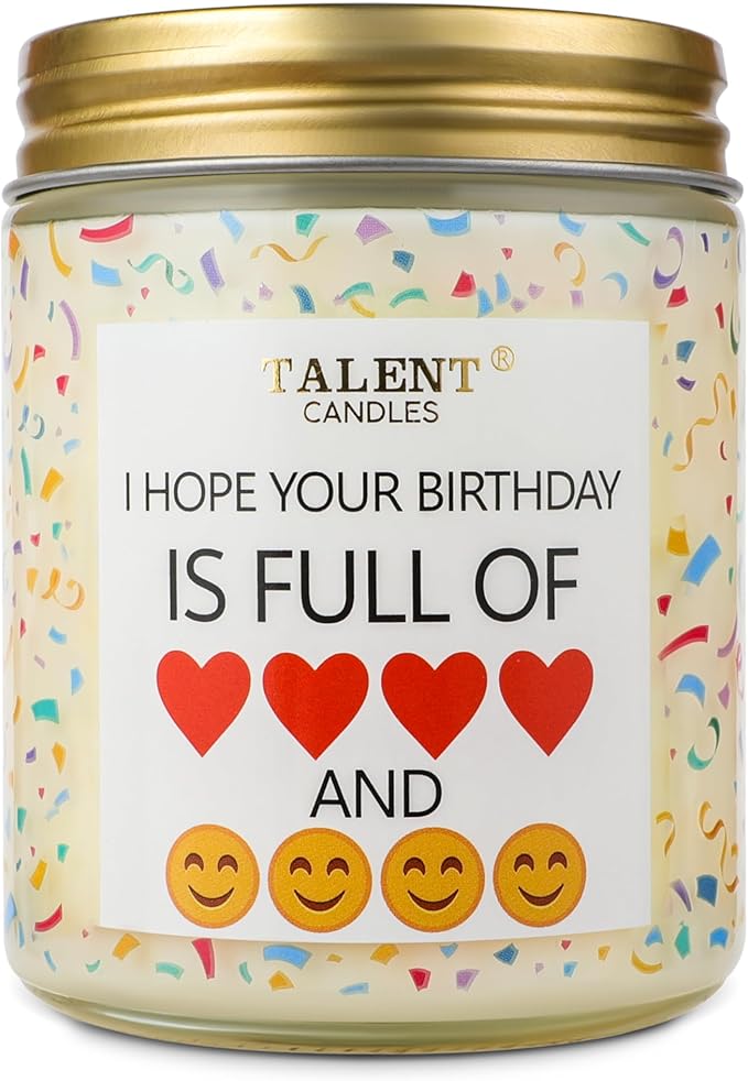 Happy Birthday Candle| Birthday Gifts for Women Girls Best Friend | Birthday Candles Gifts Ideas | Pear & White Jasmine Scented Candles