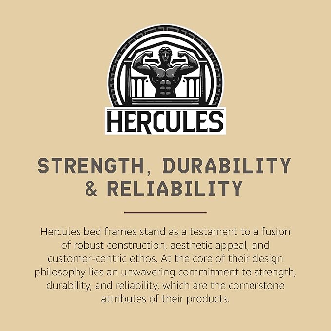 Hercules 4 Inch Low Profile Foundation Mattress Box Spring Replacement, King
