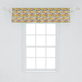 Lunarable Superhero Window Valance Pack of 2, Retro Comic Book Expressions Humor Cartoon Scream Crash Pow Vintage Design, Rod Pocket Curtain Valances for Kitchen Bedroom, 54" X 12", Red Yellow