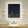 36"x 30" LED Bathroom Mirror with Lights, Smart Dimmable Vanity Mirrors for Wall, Anti-Fog, Dimmable, Backlit + Front Lit, Memory Shatterproof Smart Mirror for Bathroom (Horizontal/Vertical)