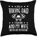 Viking Dad Pagan Scandinavian Berserker Norsemen Throw Pillow