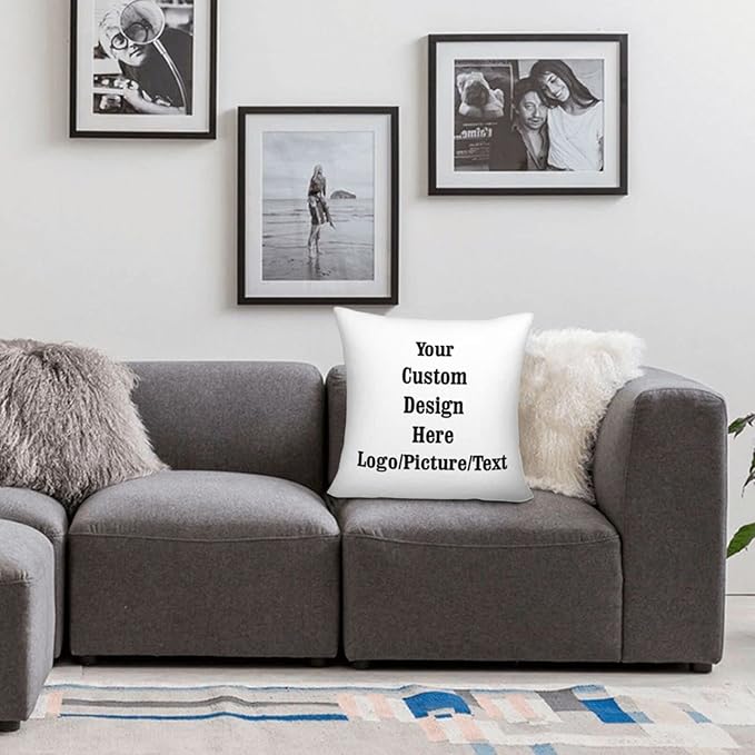 Custom Pillowcase Design Your Own Photo Pillowcase Two-Sides Printed Cushion Covers, Personalized Photo Pillow 26 inch x 26 inch (fydgye)